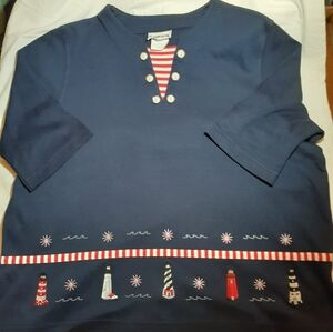 Lighthouse 3/4 Sleeve Top